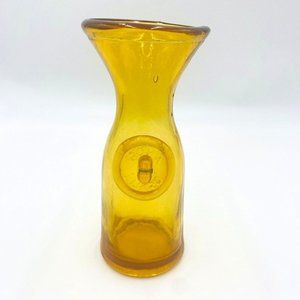 Vintage Roma 1/4 Litro Amber Decanter Bottle, No stopper Mid-Century 6.25" Tall